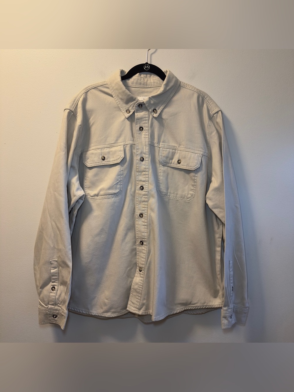 Lucky Brand Men’s Beige Lived In Long Sleeve Shirt Sz XXL Sty:7MS3000